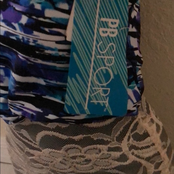 PB SPORT GLAZER TWIST FRT CROP TOP MULTI COLOR 8 - Picture 5 of 6